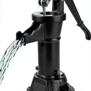 Durable Cast Iron Pitcher Pump SWP 300 Black Manual Well Pump 25ft-0
