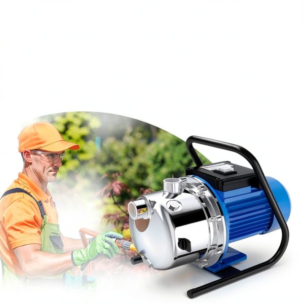 FOTING 1.6HP Shallow Well Pump, 1600GPH Jet Pumps Garden Pump 147FT, Portable 115V Water Transfer Household Draining Irrigation Pumps Stainless Steel for Garden Lawn Farm-1